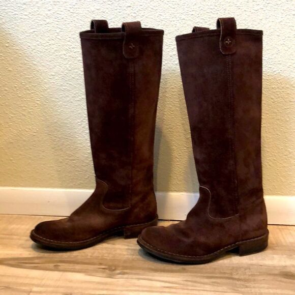 Fiorentini + Baker Riding Boots Brown Suede size 35 / US Size 5 - Picture 1 of 11